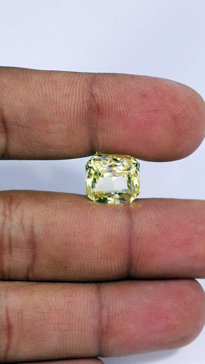 Natural Cushion Shape Yellow Sapphire