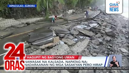 Nawasak na kalsada, napatag na; nadaraanan ng mga sasakyan pero hirap | 24 Oras