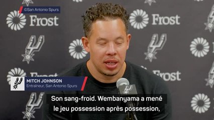 Spurs - Johnson a aimé le sang-froid et la solidité de Wembanyama