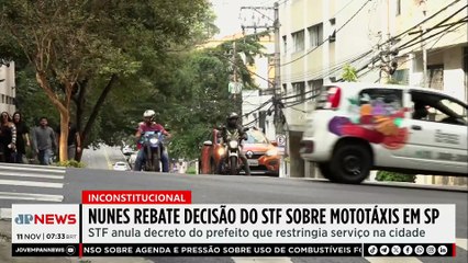Ricardo Nunes critica decisão do STF sobre mototáxis