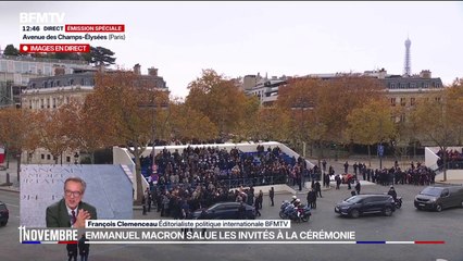 11-Novembre: Emmanuel Macron redescend les Champs-Élysées pour la fin de la cérémonie