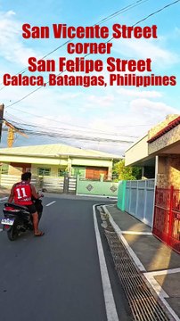 San Vicente Street corner San Felipe Street in Calaca City in Batangas in the Philippines