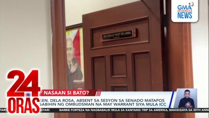Sen. Dela Rosa, absent sa sesyon sa Senado matapos sabihin ng Ombudsman na may warrant siya mula ICC | 24 Oras