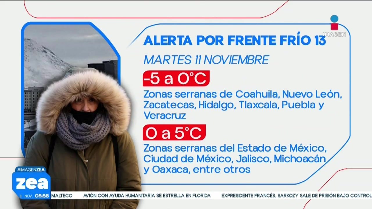 ¡A sacar abrigos y bufandas! El frente Frío 13 causará bajas temperaturas en todo México