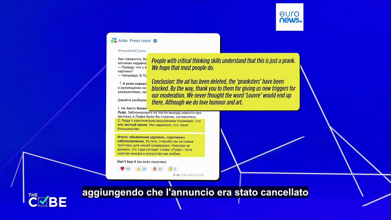 Passaporti russi e gioielli in vendita: tutte le fake news dei social media sulla rapina al Louvre