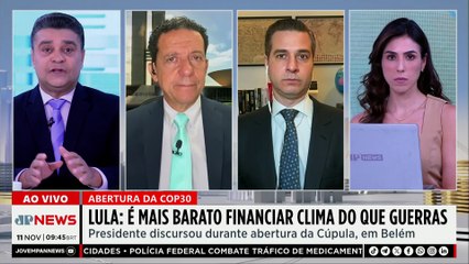 COP30: Lula diz que é mais fácil financiar clima do que guerra; Beraldo e Trindade opinam