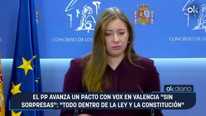 El PP avanza un pacto con Vox en Valencia "sin sorpresas": "Todo dentro de la ley y la Constitución"