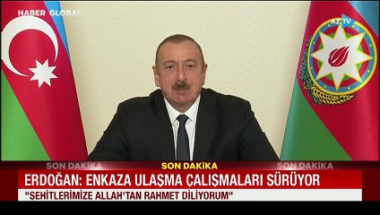 Aliyev'den Erdoğan'a taziye mesajı