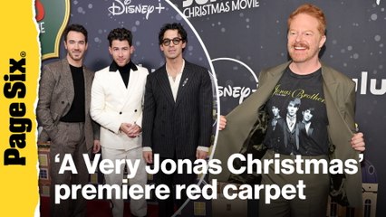 'A Very Jonas Christmas' red carpet premiere: Jonas Brothers, Laverne Cox, Jesse Tyler Ferguson, and more
