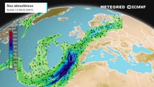 Rio de humidade reforçará a chuva da depressão Claudia