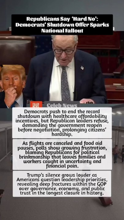 Republicans Say ‘Hard No’: Democrats’ Shutdown Offer Sparks National Fallout #news #trump #shutdown