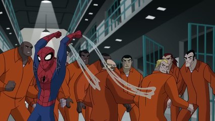 The Spectacular Spider-Man - Spider-Man & Black Cat's Prison Fight (S2E12) | Movieclips