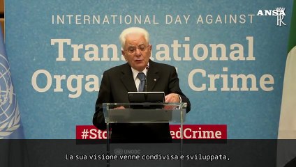 Mattarella all'Onu: "Combattere la criminalita' e' una responsabilita' morale"