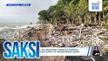Ilang nasalanta ng Bagyong Uwan sa Aurora, walang naisalbang gamit at magpapasko nang walang bahay | Saksi