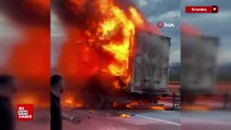 Kuzey Marmara Otoyolu’nda kamyon alev alev yandı