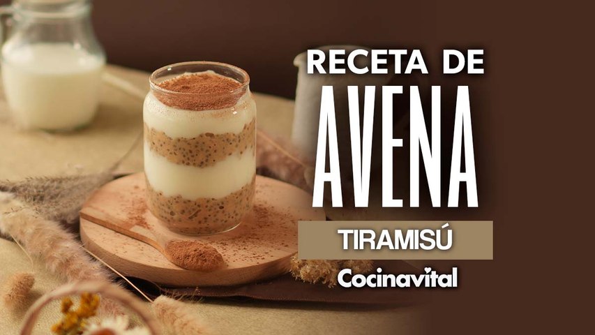 Receta de avena trasnochada sabor Tiramisú