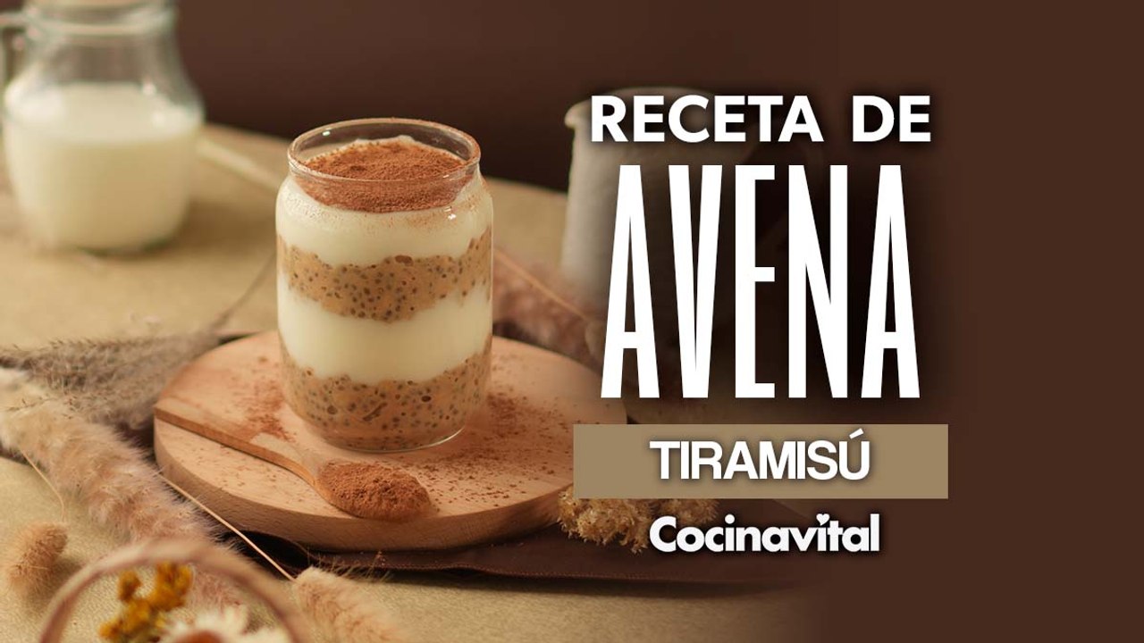 Receta de avena trasnochada sabor Tiramisú