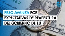 Peso avanza frente al dólar por expectativas de reapertura del gobierno de EU