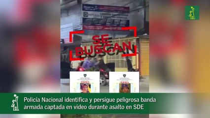 Policía Nacional identifica y persigue peligrosa banda armada captada en video durante asalto en SDE