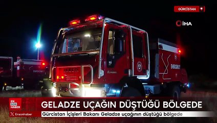 Gürcistan İçişleri Bakanı Geladze kargo uçağının düştüğü bölgede