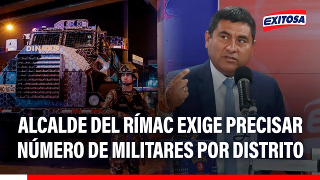 Alcalde del Rímac: Para que el estado de emergencia funcione, se debe definir el número de miembros de las FF.AA. por distrito .