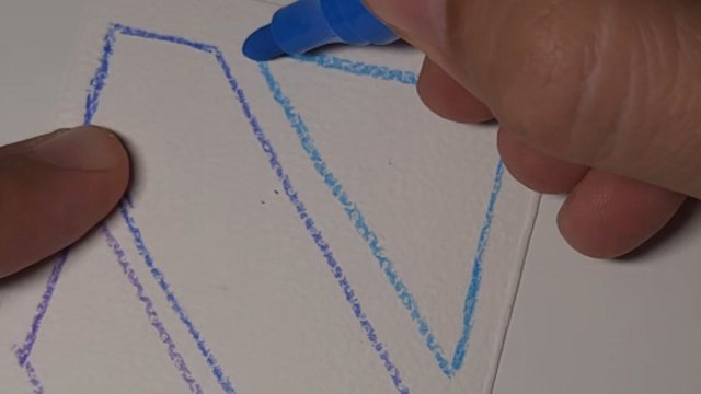 Artist creates a soothing acrylic painting ASMR by filling shapes on a canvas with colors
