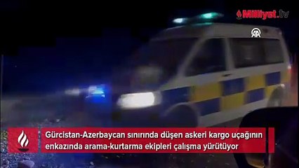 Türkiye'ye ait C130 kargo uçağı Gürcistan'da düştü!