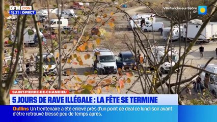 Saint-Pierre-de-Chandieu : la rave party se termine, après 5 jours de fête illégale
