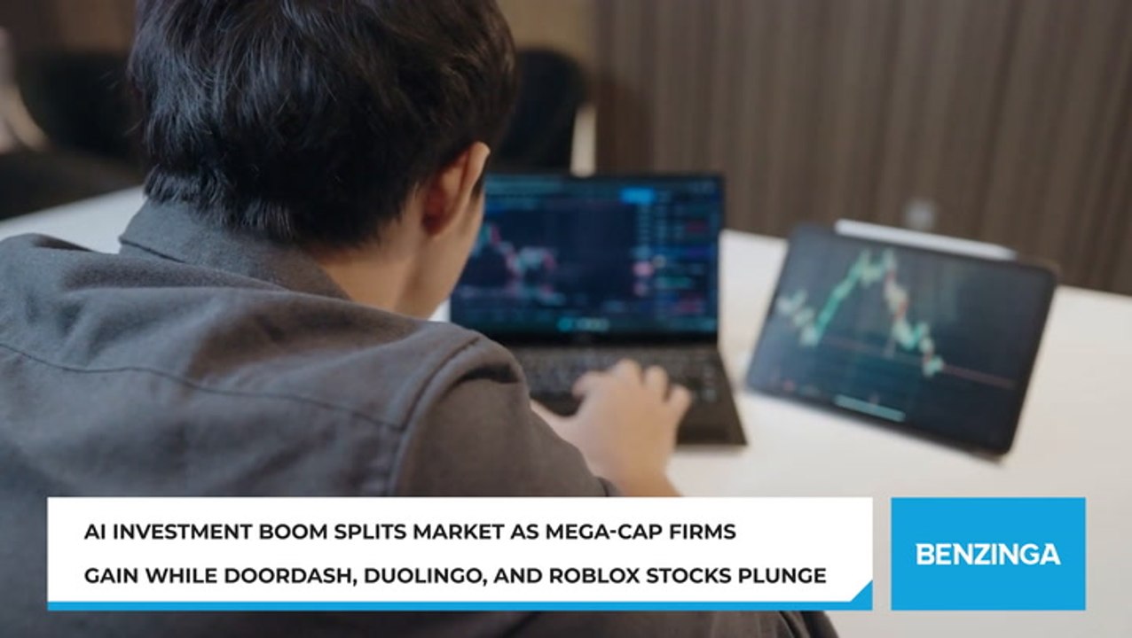 AI Investment Boom Splits Market As Mega-cap Firms Gain While DoorDash, Duolingo, And Roblox Stocks Plunge