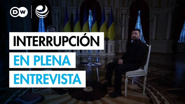 Se apaga la luz en entrevista de Zelenski tras ataques rusos a centrales eléctricas