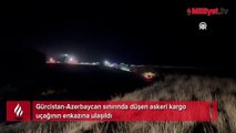 Gürcistan-Azerbaycan sınırında düşen askeri kargo uçağının enkazına ulaşıldı