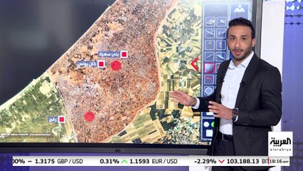 خريطة تواجد عناصر حماس العالقين خلف "الخط الأصفر"