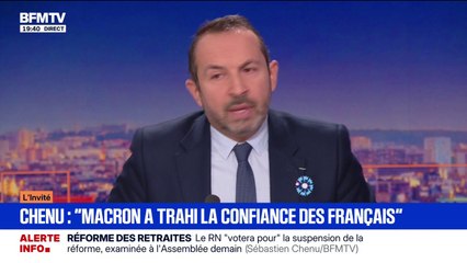 Pour Sébastien Chenu (RN), "Emmanuel Macron a trahi la confiance des Français"