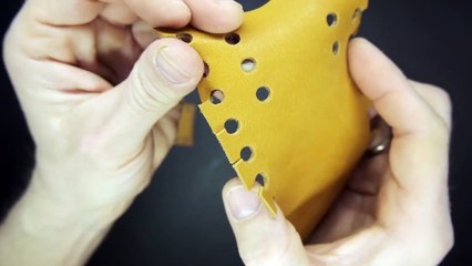 No Stitching Leather Mini Wallet Pattern PDF, Handmade Card Holder (Video Tutorial)