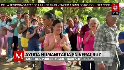 Taqueros poblanos llevan comida y esperanza a Poza Rica, Veracruz
