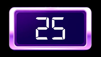 Timer 25 seconds / Relógio Regressivo - Dígito Branco