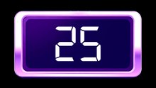 Timer 25 seconds / Relógio Regressivo - Dígito Branco
