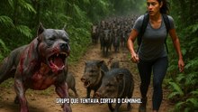 1 Pitbull luta contra 100 Caititus | O final é inacreditável