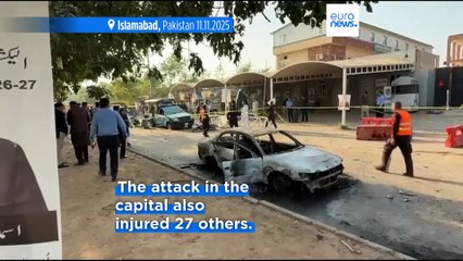 At least 12 killed in suicide bombing outside court in Islamabad, interior minister says