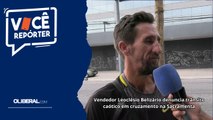 Vendedor Leoclésio Belizário denuncia trânsito caótico em cruzamento na Sacramenta