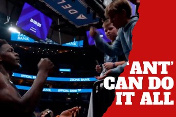 Anthony Edwards drops 35 on the Jazz and then beats a kid in Rock-Paper-Scissors