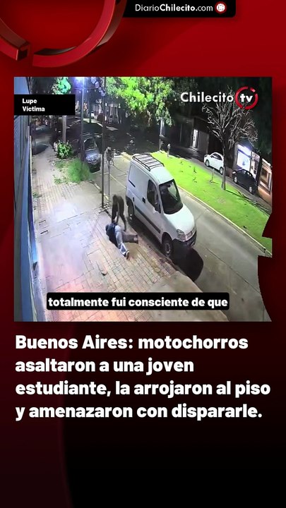 Buenos Aires: motochorros asaltaron a una joven estudiante, la arrojaron al piso y amenazaron con dispararle.