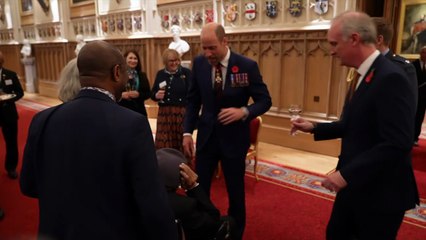 Prince William charms veterans