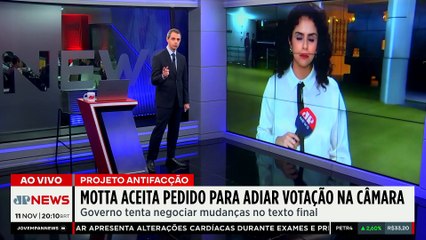 Motta decide que PL antifacção não será votado hoje; Vilela e Nassa analisam