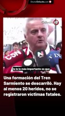 Una formación del Tren Sarmiento se descarriló. Hay al menos 20 heridos, no se registraron víctimas fatales.
