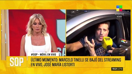 AHORA: MARCELO TINELLI SE BAJÓ DEL STREAMING. CONDUCE JOSÉ MARÍA LISTORTI