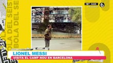 Lionel Messi vista el Camp en Barcelona