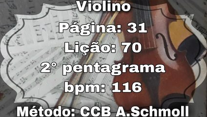 Página: 31 Lição: 70 2º pentagrama - Violino [116 bpm]
