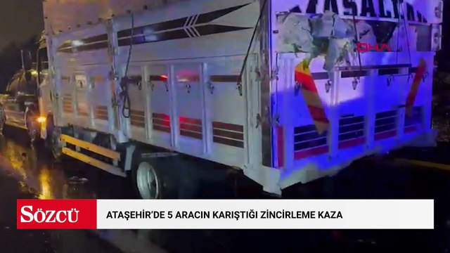 Ataşehir’de 5 aracın karıştığı zincirleme kaza