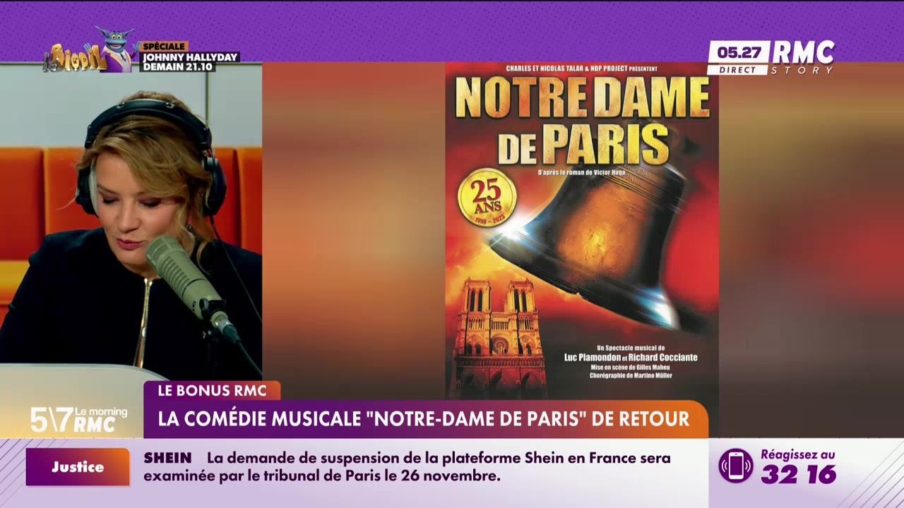 Le bonus RMC : La comédie musicale "Notre-Dame de Paris" de retour - 12/11